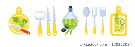 Cooking Utensil and Food Ingredient for Culinary Vector Set Cooking Utensil and Food Ingredient for Culinary Vector Set 120222024