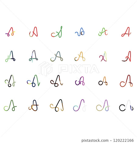 Icon set A letter. 120222166