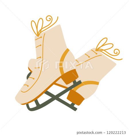 Illustration of skates. Ice   skating. Winter sports. Illustration of skates. Ice   skating. Winter sports. 120222213