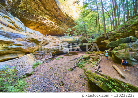 Hocking Hills Rock Formations with Hikers Eye-Level View 120222222