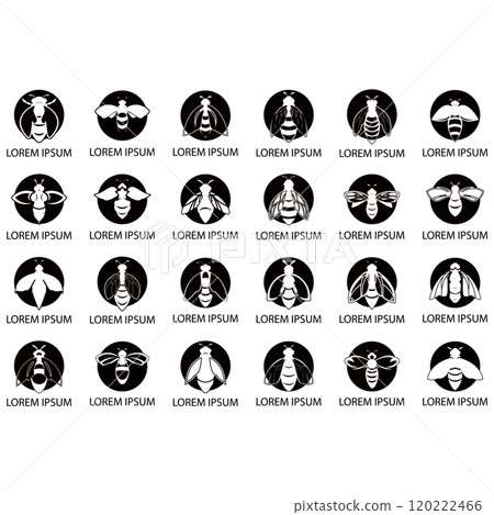 Icon set animal bee logo 120222466