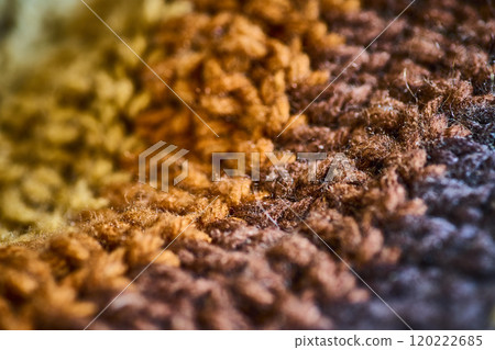 Cozy Woolen Yarn Gradient Macro Perspective 120222685