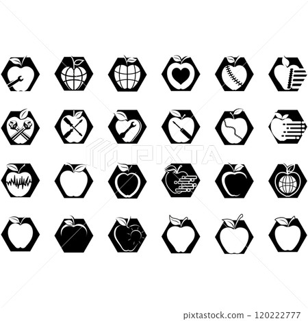 Icon bundle logo vector apple 120222777