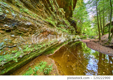 Tranquil Forest Rock Formation and Stream on Old Mans Cave Trail Eye-Level 120222900