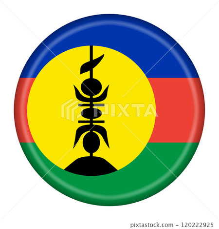 New Caledonia flag button with clipping path New Caledonia flag button with clipping path 120222925