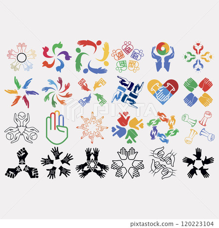 collection of abstract community logos collection of abstract community logos 120223104