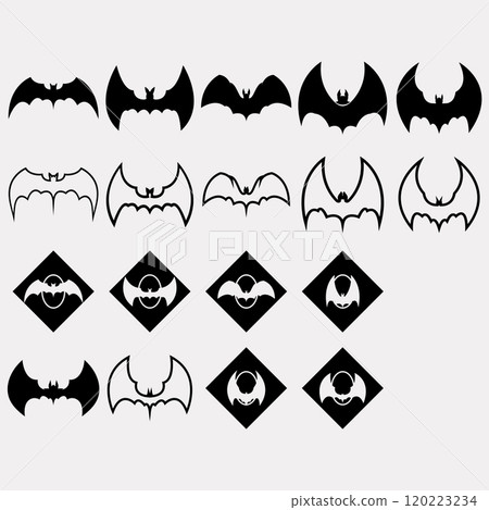 collection of bat logos 120223234