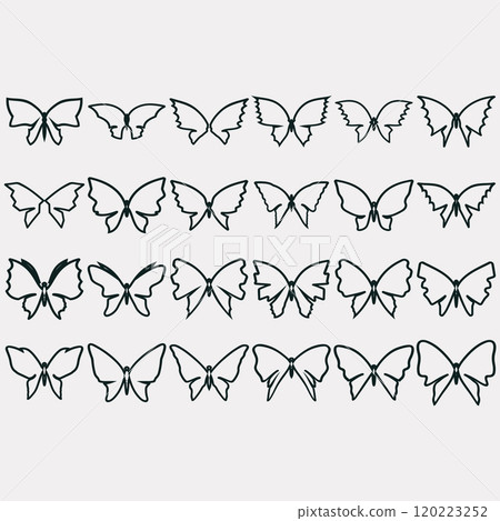 collection of butterfly logos 120223252