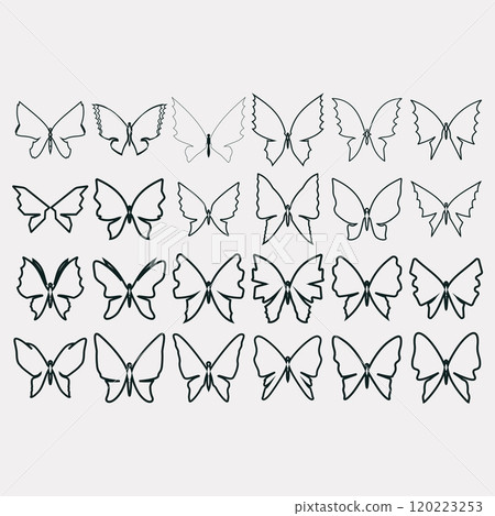collection of butterfly logos 120223253