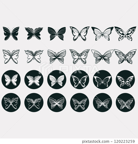 collection of butterfly logos collection of butterfly logos 120223259