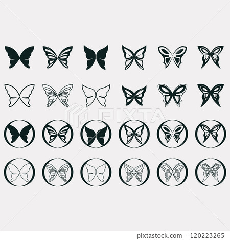 collection of butterfly logos 120223265