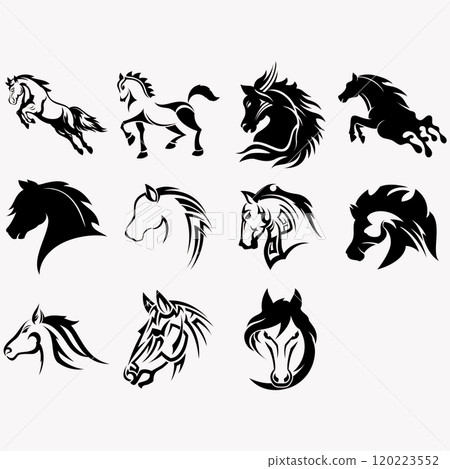 Horse icon set Horse icon set 120223552