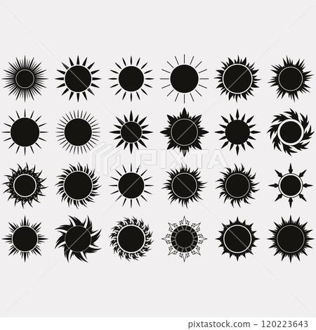 collection of sun logos 120223643