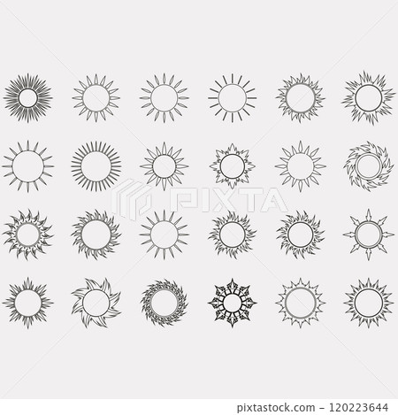 collection of sun logos 120223644