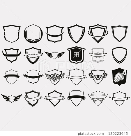 collection of shield logos 120223645