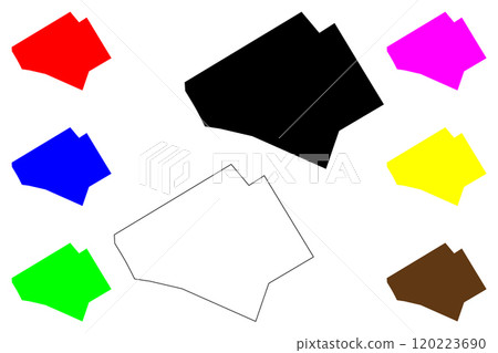 Bell County, Texas (Counties in Texas, United States of America,USA, U.S., US) map vector illustration, scribble sketch Bell map 120223690