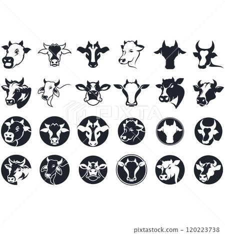 collection of cow logos collection of cow logos 120223738