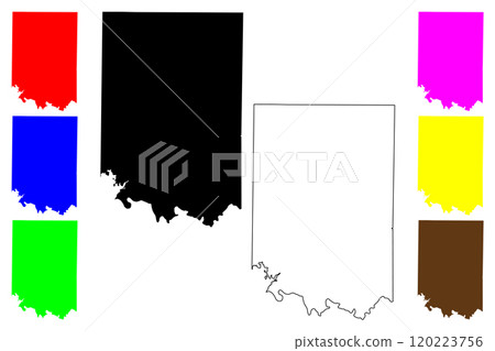 Coleman County, Texas (Counties in Texas, United States of America,USA, U.S., US) map vector illustration, scribble sketch Coleman map 120223756
