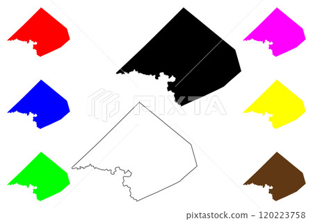 Comal County, Texas (Counties in Texas, United States of America,USA, U.S., US) map vector illustration, scribble sketch Comal map 120223758