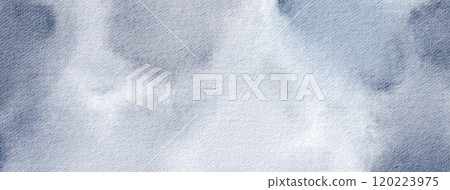Pink watercolor paper abstract background in Grunge Style. Glowing purple pattern with stains and rough brushstrokes. Hand-drawn smoky banner for valentines for brochures and posters. 120223975