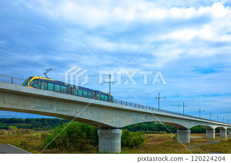 Utsunomiya Light Rail Kinugawa Bridge and Light Line Haga-Utsunomiya LRT 120224204