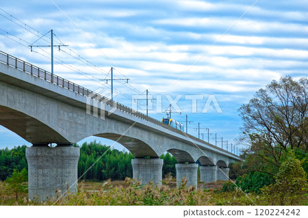 Utsunomiya Light Rail Kinugawa Bridge and Light Line Haga-Utsunomiya LRT 120224242