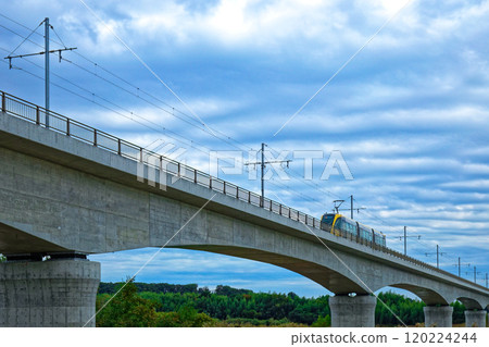 Utsunomiya Light Rail Kinugawa Bridge and Light Line Haga-Utsunomiya LRT 120224244