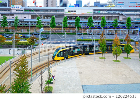 Light line and blue sky, Utsunomiya Station East Exit, Utsunomiya Station East Exit Communication Plaza 120224535