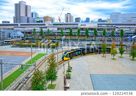 Light line and blue sky, Utsunomiya Station East Exit, Utsunomiya Station East Exit Communication Plaza 120224536