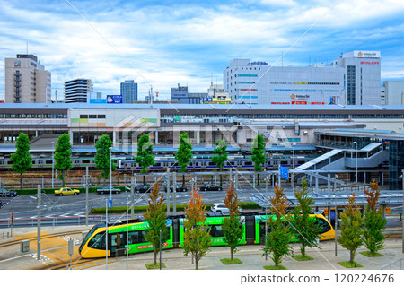 Light line and blue sky, Utsunomiya Station East Exit, Utsunomiya Station East Exit Communication Plaza Light line and blue sky, Utsunomiya Station East Exit, Utsunomiya Station East Exit Communication Plaza 120224676