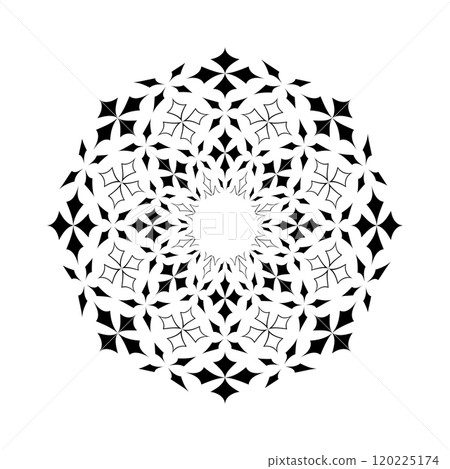 Radial Decorative Geometric Pattern Mandala. Radial Decorative Geometric Pattern Mandala. 120225174