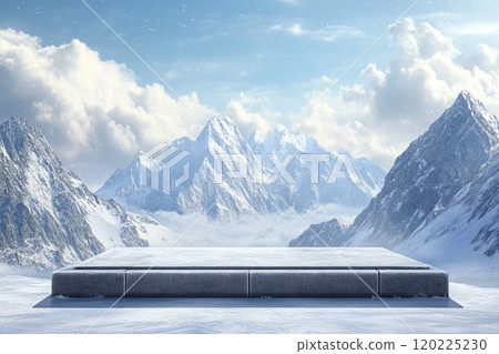Ice background podium cold winter snow product platform floor frozen mountain iceberg Ice background podium cold winter snow product platform floor frozen mountain iceberg 120225230