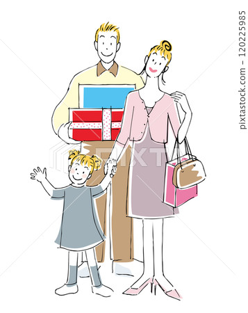 Parents and children enjoying shopping Parents and children enjoying shopping 120225985