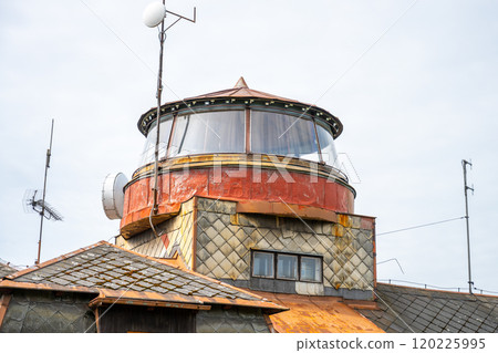 The distinctive rotating lookout tower atop Zvicina Hill offers panoramic views of the surrounding landscape, showcasing its unique architectural design and inviting exploration by visitors. The distinctive rotating lookout tower atop Zvicina Hill offers panoramic views of the surrounding landscape, showcasing its unique architectural design and inviting exploration by visitors. 120225995