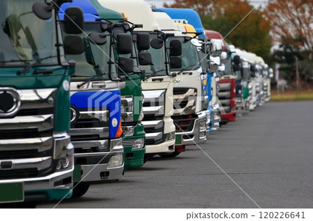 trucks lined up 120226641