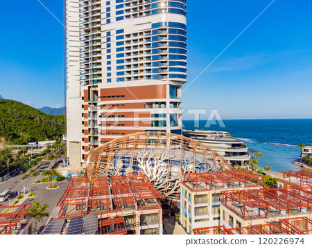 Modern architecture by the sea.   120226974