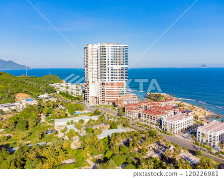 Modern architecture by the sea.   120226981