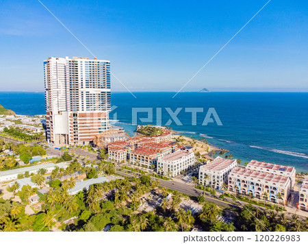 Modern architecture by the sea.   120226983