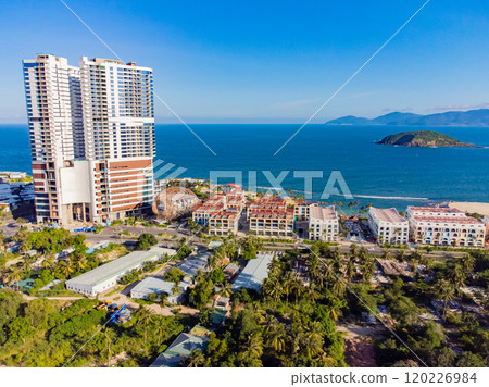 Modern architecture by the sea.   120226984