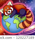 矢量圖 動物 外太空 120227189