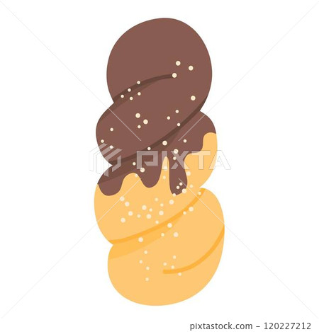 breads twists donut with chocolate 120227212