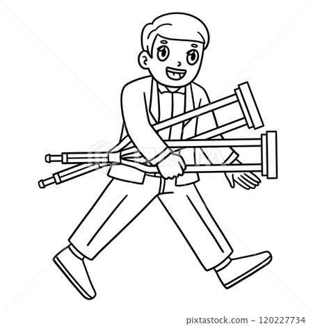 Doctor with Walking Cane for Patient Isolated Doctor with Walking Cane for Patient Isolated 120227734