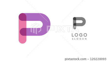 Soft rounded trendy logo, geometric colorful letter P with a modern tech feel, playful monogram design for corporate identity, creative branding, logotype template. Vector logotype Soft rounded trendy logo, geometric colorful letter P with a modern tech feel, playful monogram design for corporate identity, creative branding, logotype template. Vector logotype 120228093