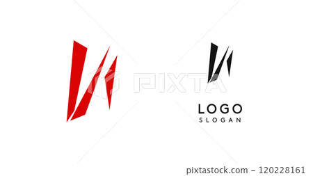 Simple brush pen letter U in Asian typographic style. Logo monogram for food and beverage packaging, Asian cuisine, restaurants, graphic design studios, and branding agencies. Vector illustration. 120228161