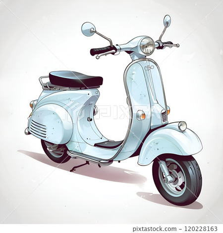 Retro style scooter bike 120228163