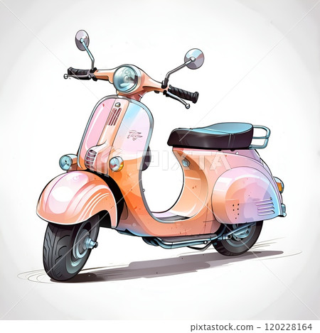 Retro style scooter bike 120228164