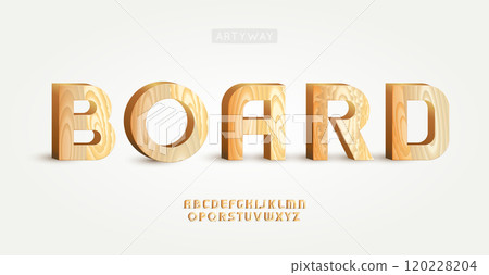 3D carved wooden letters, smooth texture, natural grain for bold branding, rustic headline, eco-friendly logotype, modern typographic style. Vector typeset. 3D carved wooden letters, smooth texture, natural grain for bold branding, rustic headline, eco-friendly logotype, modern typographic style. Vector typeset. 120228204