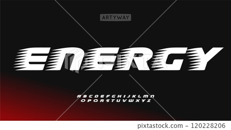 Energetic windy font, letters with fast motion lines, bold dynamic font for retro automotive and racing branding, vintage active sports events logo and headline. Vector typeset. Energetic windy font, letters with fast motion lines, bold dynamic font for retro automotive and racing branding, vintage active sports events logo and headline. Vector typeset. 120228206