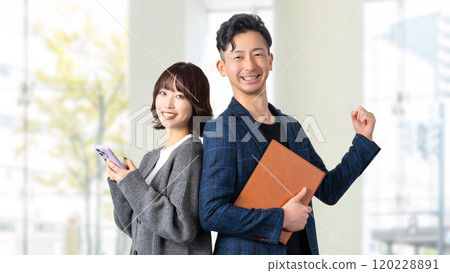 Image of business teamwork between two men and women Image of business teamwork between two men and women 120228891