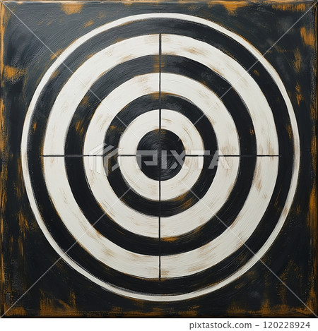 A minimalistic target practice board featuring large concentric circles for darts play 120228924